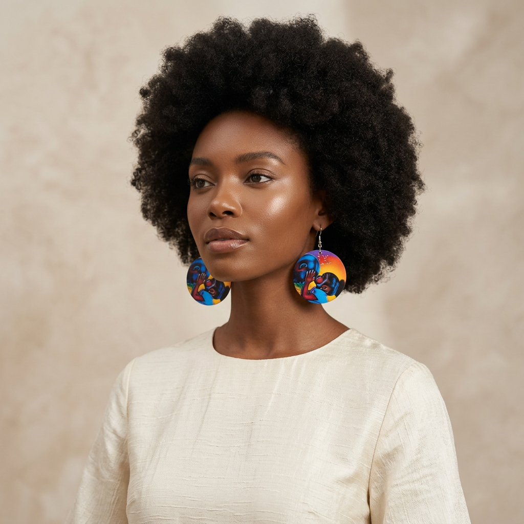 African Art Earrings