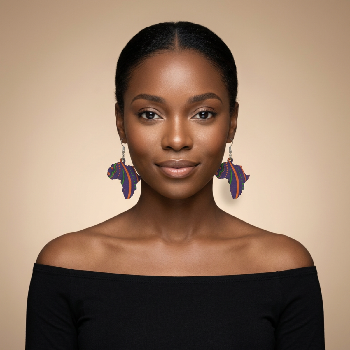 Africa Heritage Map Earrings - handcrafted Africa-shaped statement earrings by Tinkers