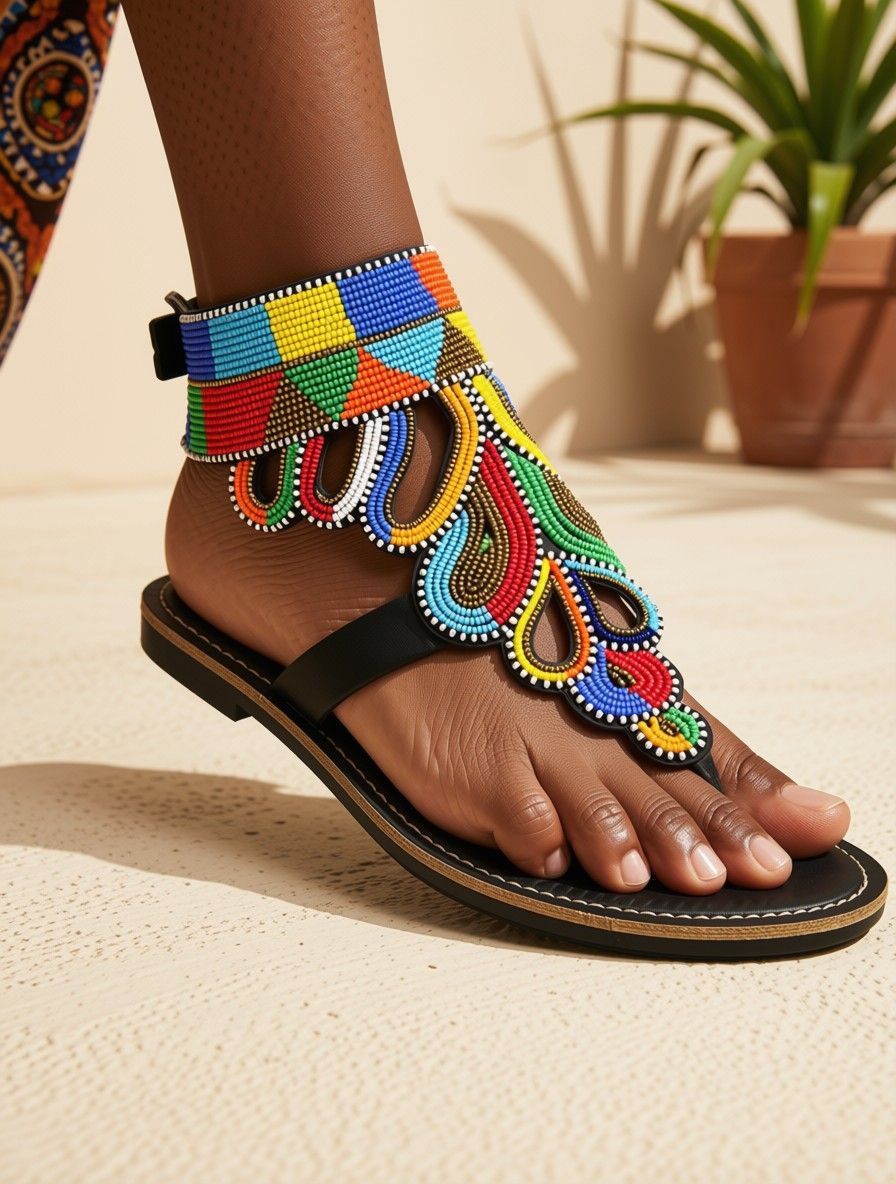 Beaded Gladiator Shoes - alternate view