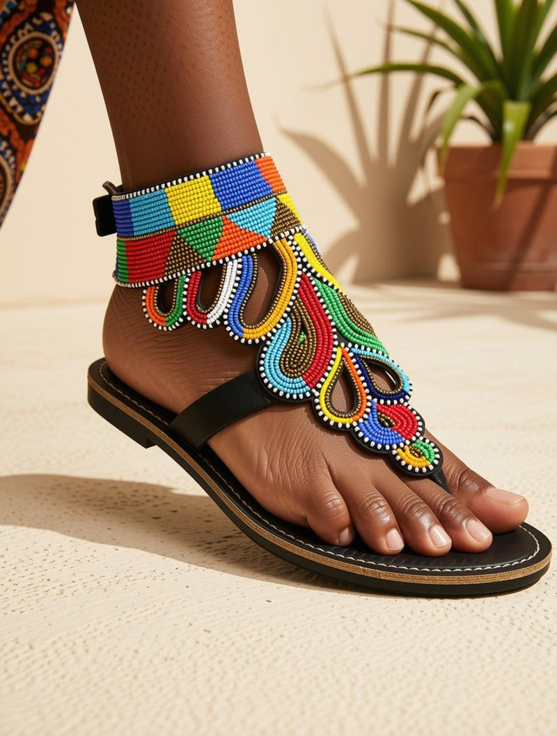 Beaded Gladiator Shoes - alternate view