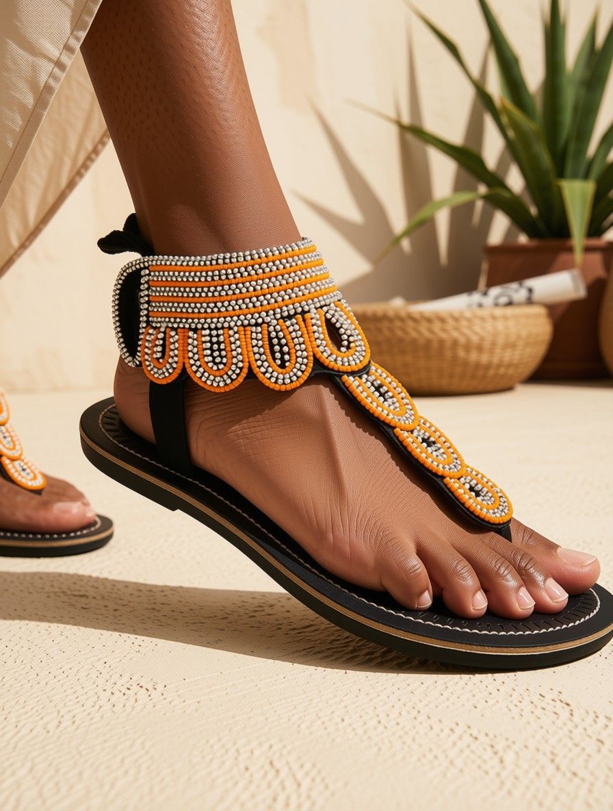 Beaded Gladiator Shoes - detail 4