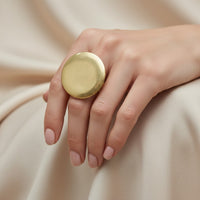 Silver Africa Circle Frame Ring